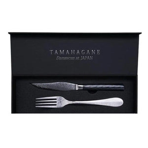 Steakmes Tamahagane (Micarta) & Steakvork 21,5cm Set - 22,5cm